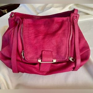 Kooba Fuchsia Leather Shoulder Bag